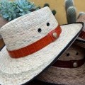 Sombrero Veracruz realizado en palma trenzada a mano y cintilla de material