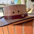 Sombrero Veracruz realizado en palma trenzada a mano y cintilla de material